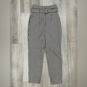 High Waisted Paper Bag Trousers